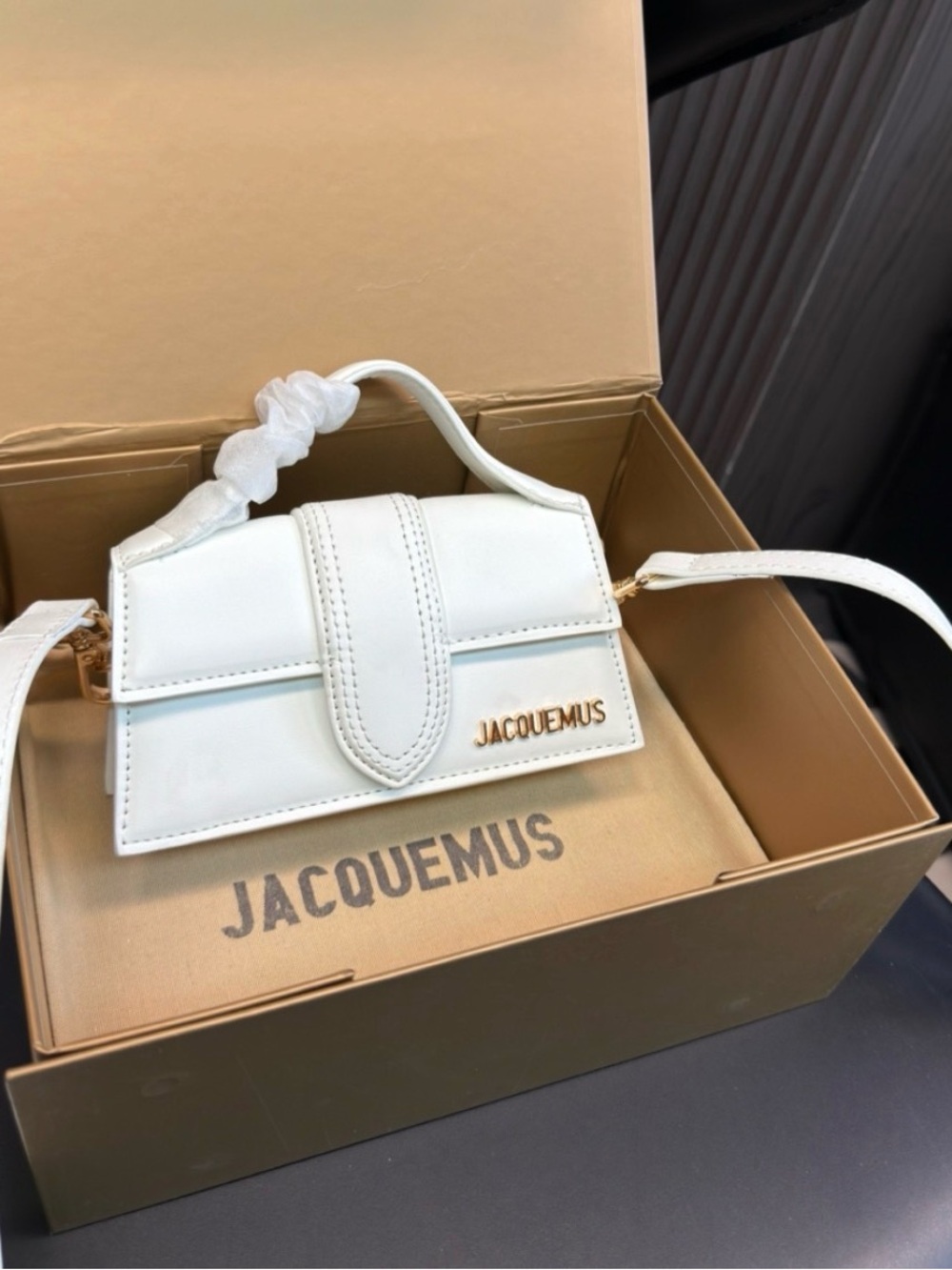 White Leather Crossbody Bag
